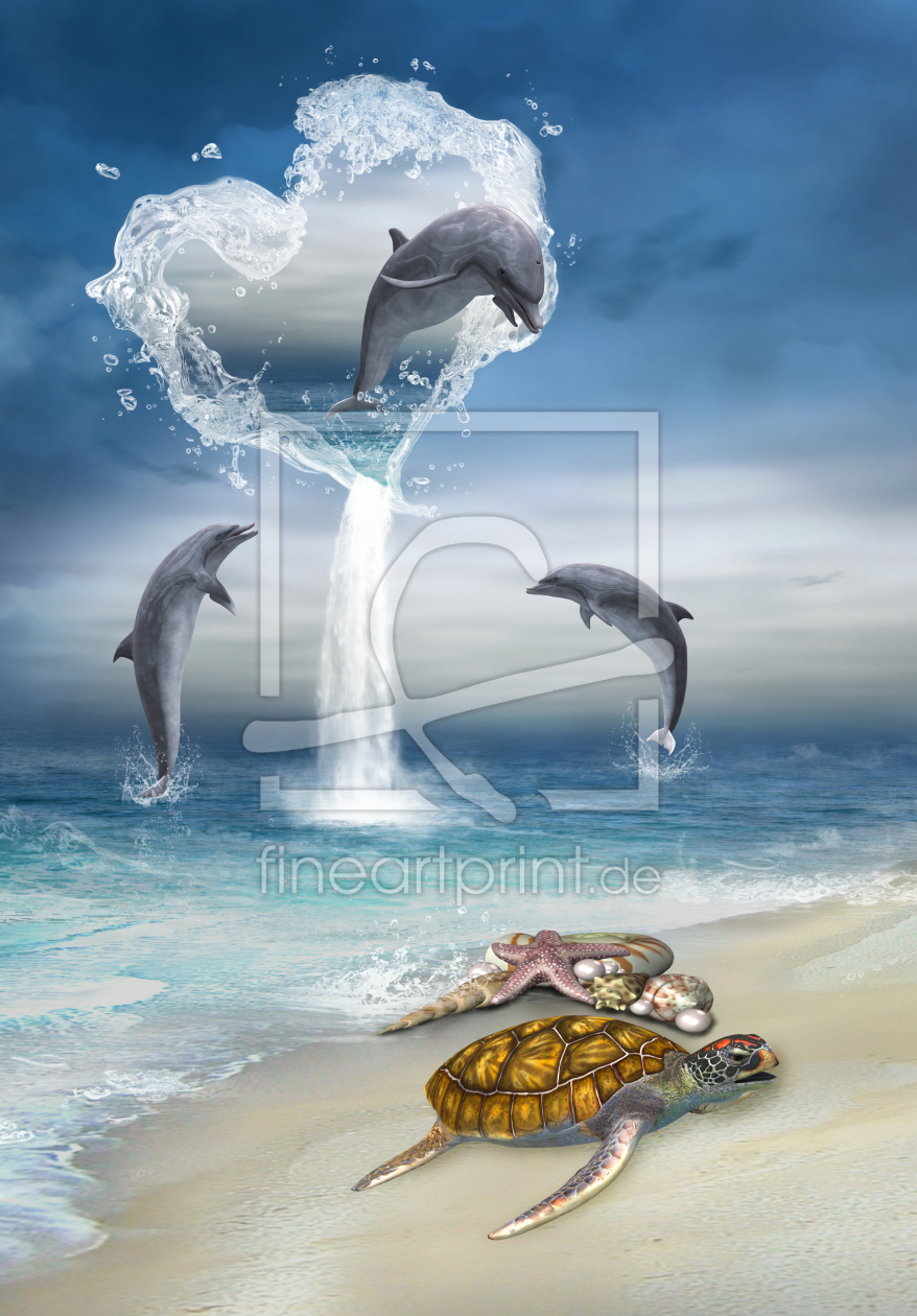 Bild-Nr.: 10857065 The Heart Of The Dolphins erstellt von Simone Gatterwe
