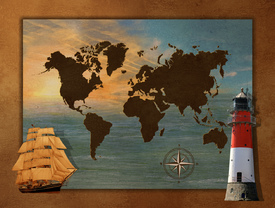 Around the world die maritime Weltkarte/10377855