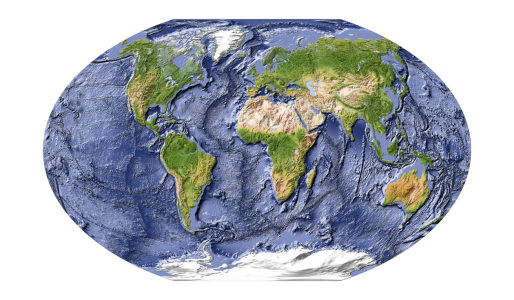 Bild-Nr: 9977065 Weltkarte mit Meeresbodenrelief Erstellt von: AridOcean