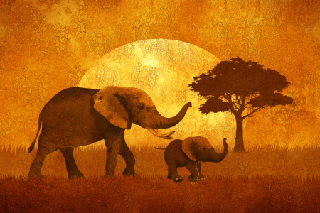 Bild-Nr: 10608170 Elefanten Afrika 2 ohne Schrift Erstellt von: Mausopardia