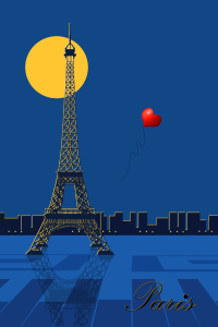 Bild-Nr: 11022037 Grafik Paris Eiffelturm in der Nacht Erstellt von: Mausopardia