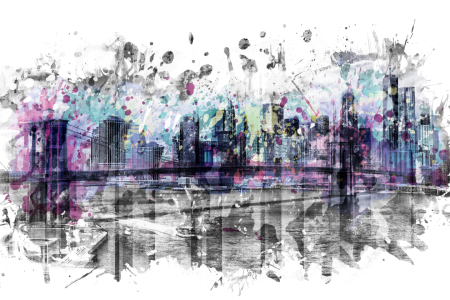 Bild-Nr: 12696046 Modern Art NEW YORK CITY Skyline - Splashes  Erstellt von: Melanie Viola